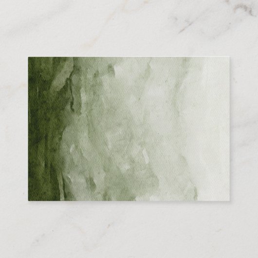 Carte D'accompagnement Aquarelle d'hiver moderne Forêt verte avec neige (Dos)