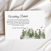 Carte D'accompagnement Aquarelle d'hiver moderne Forêt verte avec neige