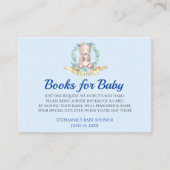 Carte D'accompagnement Aquarelle Douce Ours Bleu Teddy Apportez Un Livre (Devant)