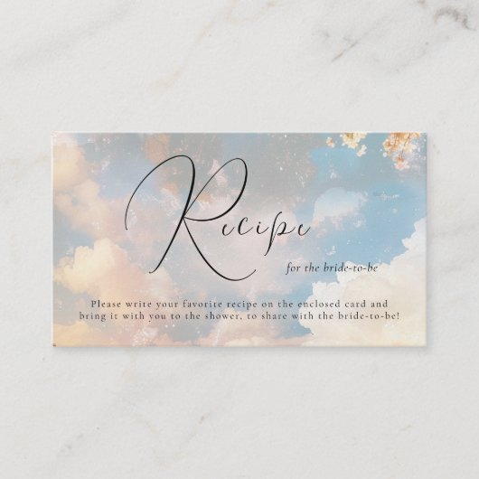 Carte D'accompagnement Aquarelle Dreamy Cloud Neuf Fête des mariées Recet (Devant)