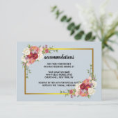 Carte D'accompagnement Aquarelle Dusty Gris Or Blush Peach Mariage (Debout devant)