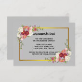 Carte D'accompagnement Aquarelle Dusty Gris Or Blush Peach Mariage Enc (Devant / Derrière)