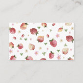 Carte D'accompagnement Aquarelle Elegant baby shower fraise combien (Dos)