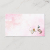 Carte D'accompagnement Aquarelle Elegant fleur sauvage Peter Rabbit bébé (Dos)