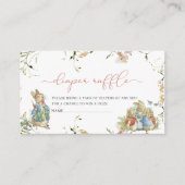 Carte D'accompagnement Aquarelle Elegant fleur sauvage Peter Rabbit bébé (Devant)