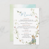 Carte D'accompagnement Aquarelle élégant Fleur sauvage Peter Rabbit bébé (Devant / Derrière)