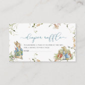 Carte D'accompagnement Aquarelle Elegant fleur sauvage Peter Rabbit bébé (Devant)