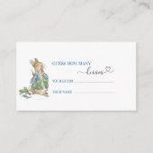 Carte D'accompagnement Aquarelle Elegant Peter Rabbit fleur sauvage bébé (Devant)