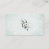 Carte D'accompagnement Aquarelle Élégante Hiver Anémones fleurs nuptiale (Dos)