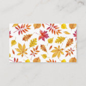 Carte D'accompagnement Aquarelle en chute Feuille Garland Display Douche (Dos)