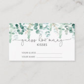 Carte D'accompagnement Aquarelle eucalyptus combien de baisers jeu nuptia (Devant)