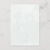 Carte D'accompagnement Aquarelle eucalyptus Green Détails du Mariage (Dos)