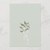 Carte D'accompagnement Aquarelle Eucalyptus & Greenery Détails du Mariage (Dos)