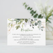 Carte D'accompagnement Aquarelle Eucalyptus Greenery Réception de mariage (Debout devant)