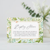 Carte D'accompagnement Aquarelle  Fête des mariées écran douche (Debout devant)