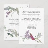 Carte D'accompagnement Aquarelle Fleur sauvage Lavender Floral (Devant / Derrière)