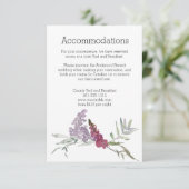 Carte D'accompagnement Aquarelle Fleur sauvage Lavender Floral (Debout devant)