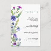 Carte D'accompagnement Aquarelle fleur sauvage mariage fleuri (Devant)