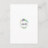 Carte D'accompagnement Aquarelle fleur sauvage mariage fleuri (Dos)