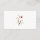 Carte D'accompagnement Aquarelle Fleur sauvage Meadow Diaper Raffle (Dos)