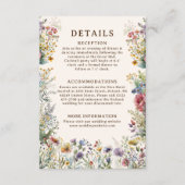 Carte D'accompagnement Aquarelle fleurie Fleur sauvage couleur budget (Devant)