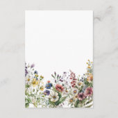 Carte D'accompagnement Aquarelle fleurie Fleur sauvage couleur budget (Dos)