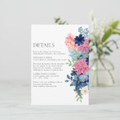 Carte D'accompagnement Aquarelle fleurie printemps botanique détails de m (Debout devant)