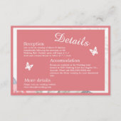 Carte D'accompagnement aquarelle fleurie rose mariage (Devant)