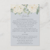 Carte D'accompagnement Aquarelle fleurs blanches, bleu pâle (Devant)