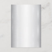 Carte D'accompagnement Aquarelle Fleurs blanches Cadre doré Argent Turquo (Dos)