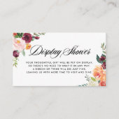 Carte D'accompagnement Aquarelle Fleurs d'automne Floral Display Douche (Devant)