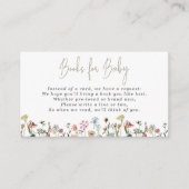 Carte D'accompagnement Aquarelle Fleurs sauvages Livres pour bébé (Devant)