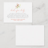 Carte D'accompagnement Aquarelle Fleurs sauvages Livres pour bébé Inserti (Devant / Derrière)