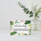 Carte D'accompagnement Aquarelle Fleurs tropicales Demande de livre de ca (Debout devant)