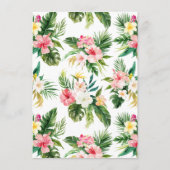 Carte D'accompagnement Aquarelle Fleurs tropicales L'âge de la mariée (Dos)