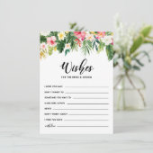 Carte D'accompagnement Aquarelle Fleurs tropicales Mariages (Debout devant)