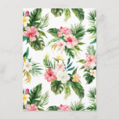 Carte D'accompagnement Aquarelle Fleurs tropicales Quel Âge Avait La Cart (Dos)