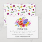 Carte D'accompagnement Aquarelle Floral Mexicaine Fiesta Réception de mar (Devant / Derrière)