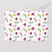 Carte D'accompagnement Aquarelle Floral Mexicaine Fiesta Réception de mar (Dos)