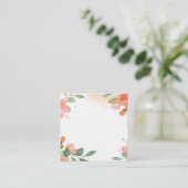 Carte D'accompagnement Aquarelle Floral Pastel (Debout devant)