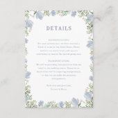 Carte D'accompagnement Aquarelle Floral Rustique Mariage Insertion (Devant)