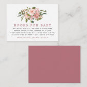 Carte D'accompagnement Aquarelle florale Blush et Rose Gold Book (Devant / Derrière)