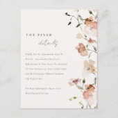 Carte D'accompagnement Aquarelle florale Blush Meadow Détails sur le Mari (Devant)