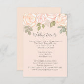 Carte D'accompagnement Aquarelle florale Détails Mariage élégant (Devant / Derrière)