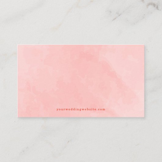 Carte D'accompagnement Aquarelle Foliage Terracotta QR CODE Mariage RSVP (Dos)