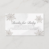 Carte D'accompagnement Aquarelle grise Silver Snowflakes Demande de réser (Devant)