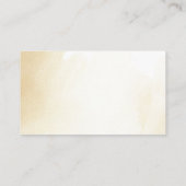 Carte D'accompagnement Aquarelle jaune or Détails du Mariage/ Site Web (Dos)