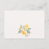 Carte D'accompagnement Aquarelle jaune Rose de fleurs Conseils pour coupl (Dos)