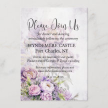 Aquarelle Lavender Peony Code QR Mariage