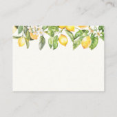 Carte D'accompagnement Aquarelle Lemons Floral (Dos)